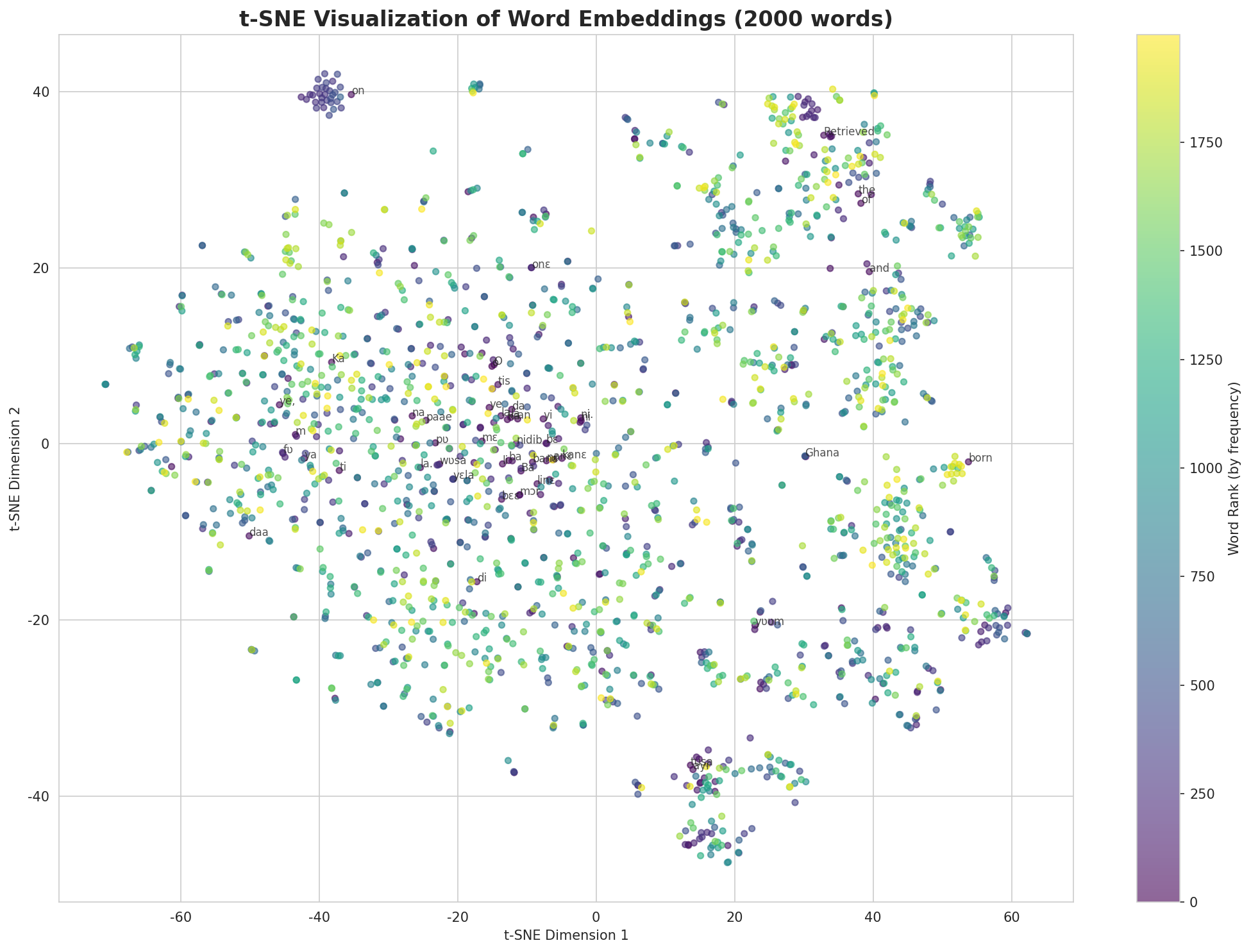 t-SNE Words